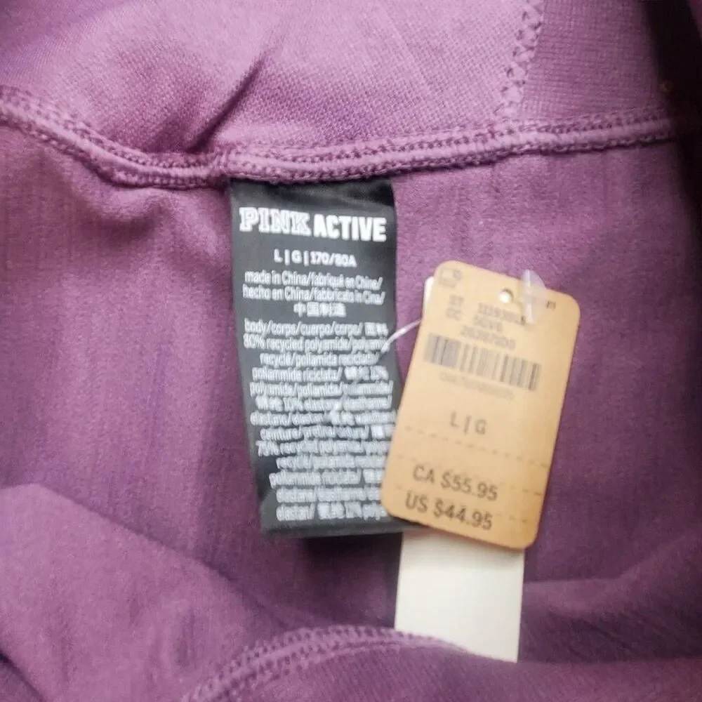 New VS Pink Active High Rise Pink/Purple Ambre Athletic pants Size L